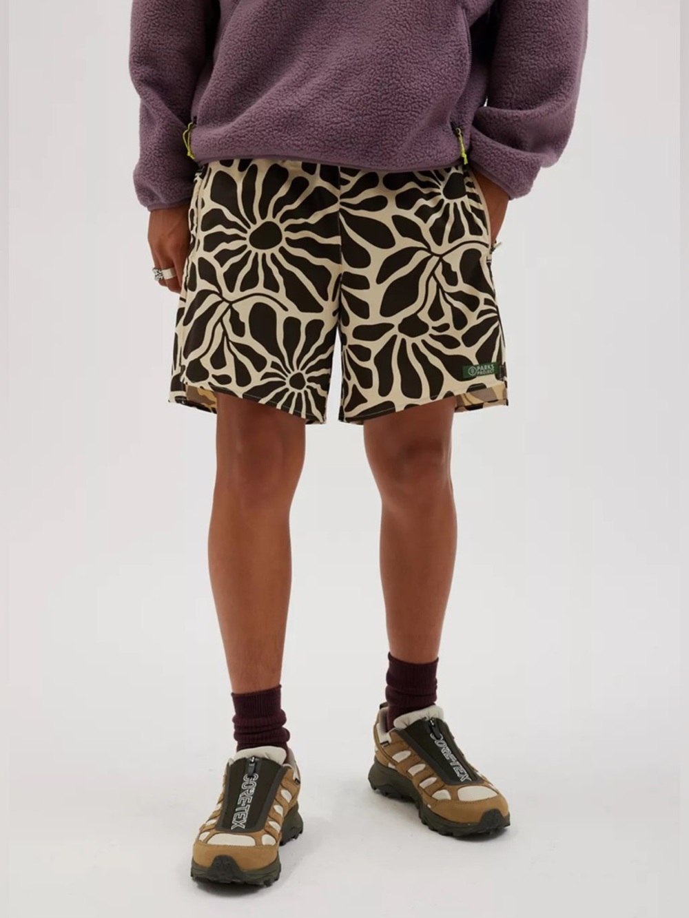 Parks Project High Desert Trail Short Black and Cream Floral